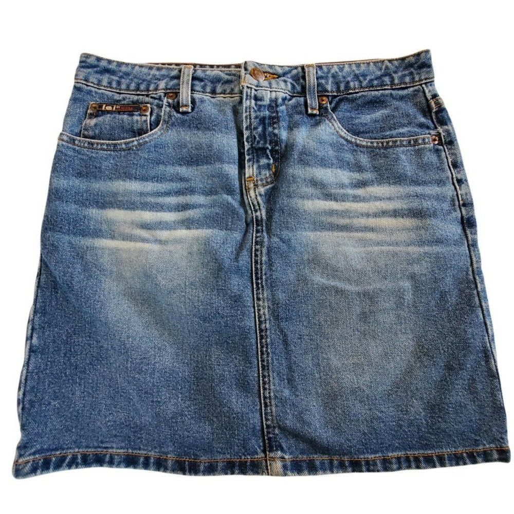 Vintage Y2K 90s‎ l.e.i. Denim Jean Skirt Size 8